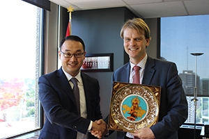 Deputy Minister of Foreign Affairs of Kazakhstan Yerzhan Ashikbayev and Minister of Citizenship and Immigration of Canada, the Hon. Chris Alexander