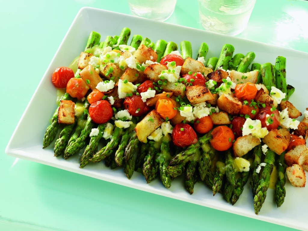 Weber's Time To Grill Cookbook Asparagus and Tomato Salad With Feta