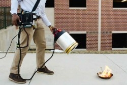The future of firefighting may use soundwaves instead of chemicals. Photo credit. 