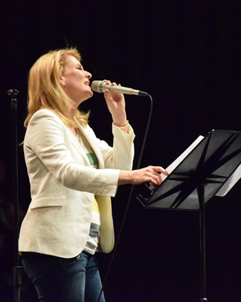 Eleanor McCain sings on the NAC's main stage.
