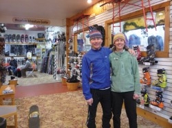 Nordic ski specialists Brian and Karen at High Peaks Cyclery. 