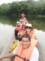 On our way by canoe to the Embera Indian village of Parara Puru. 