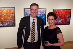 Mayor Jim Watson (left) and Margaret in the Annex Gallery.