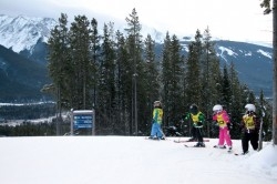 Canada's future downhill team practice on the slopes of Nakiska!