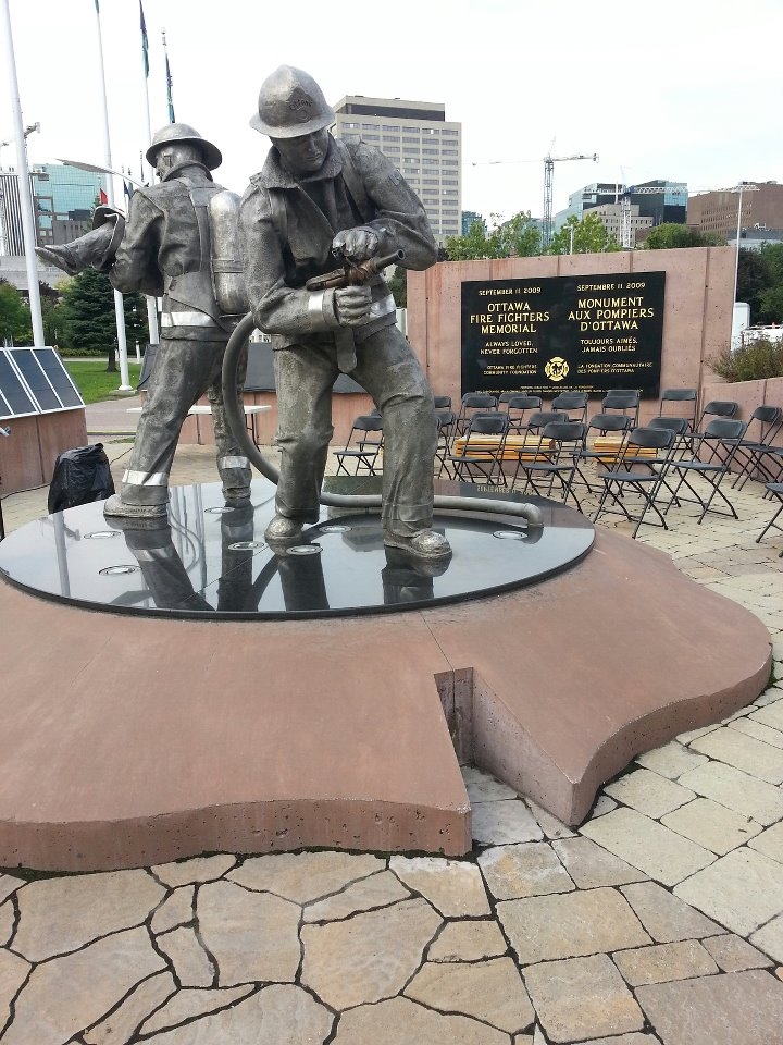 Ottawa Fire Fighters Memorial, unveiled September 2012.