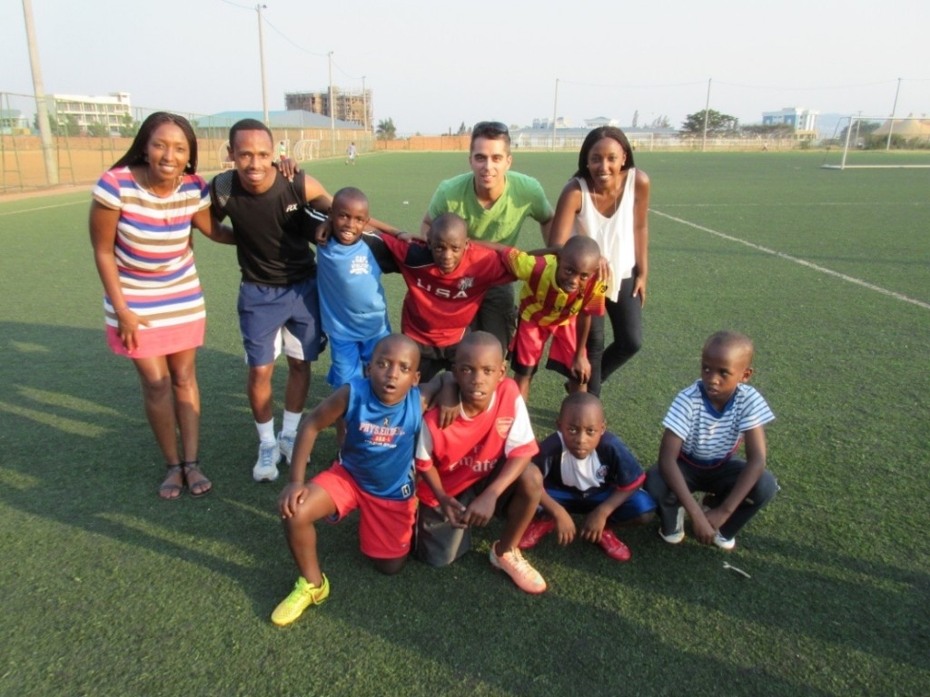 A group of children in Shelter Them’s soccer program. Photos courtesy of Shelter Them.