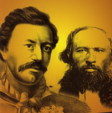 Louis Riel With Profiles of Gabriel Dumont and Poundmaker
