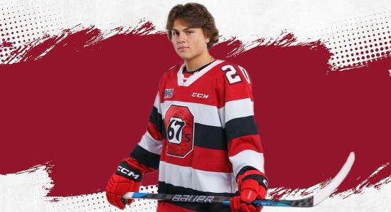 Ottawa 67’s Luca Pinelli off to a solid start