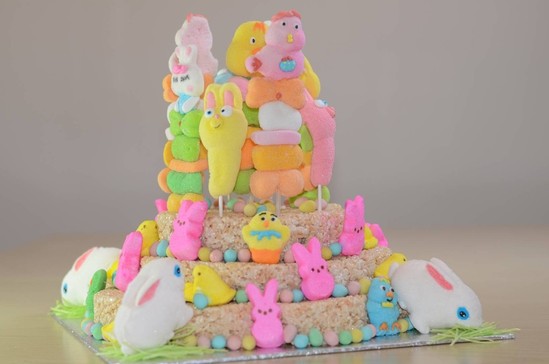 An Idea for Easter: Rice Crispies Marshmallow Cake