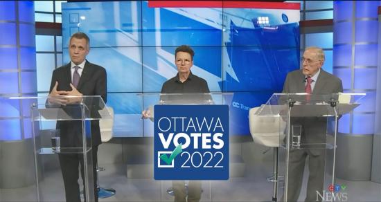 The top three mayoral candidates squared off during a CTV-hosted debate 
