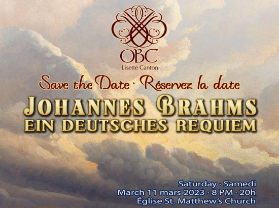 Ottawa Bach Choir presents Brahms ‘Ein deutsches Requiem’