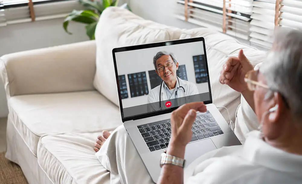 virtural appointment with a doctor